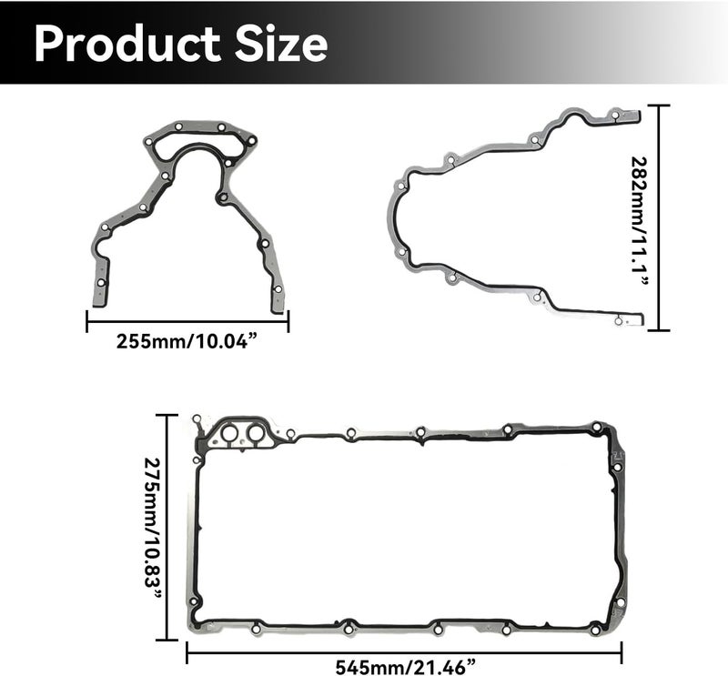 YIDEZU Engine Conversion Lower Gasket Set Fit for Chevrolet Buick Hummer GMC Pontiac 4.8L 5.3L 5.7L 6.0L 6.2L LS1 LS2 LS3 LS4 LS5 LS6 CS5975A CS9284 - Image 4